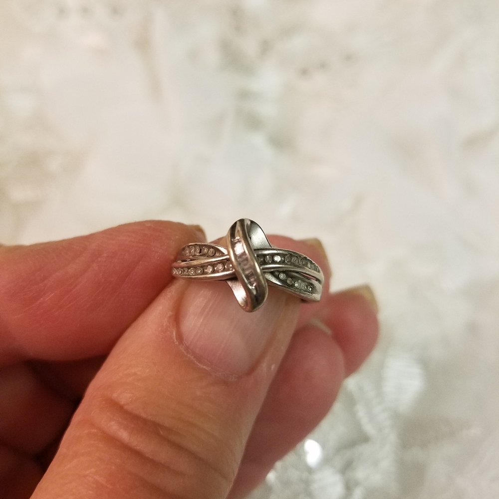 Sterling Silver Diamond Ring